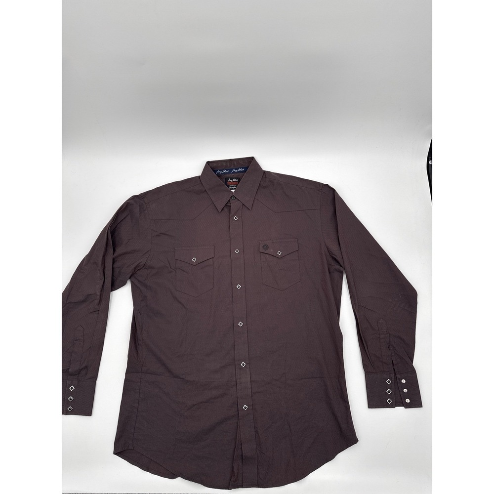 Wrangler George Strait Troubadour Brown Geometric Western Snap Shirt XL MGS02BN